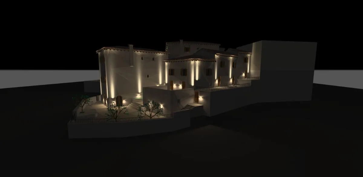 Facade render — side elevation