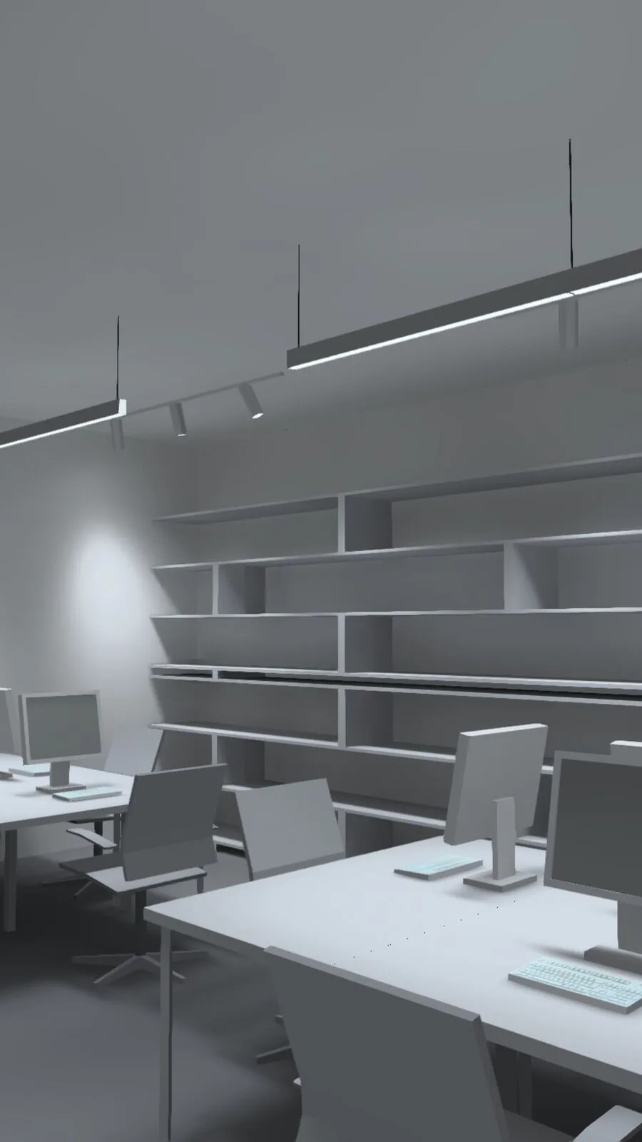 DIALux office lighting simulation